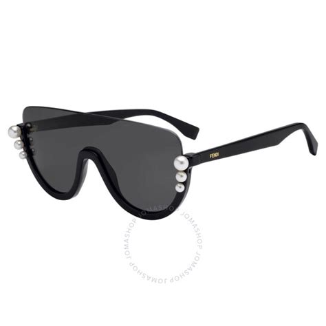 fendi ff 0296/s|Fendi Ribbons and Pearls Dark Gray Shield Ladies .